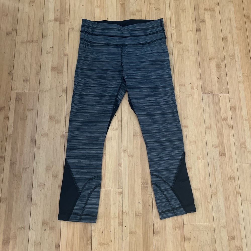 lululemon athletica Black and Gray Patterned Leggings